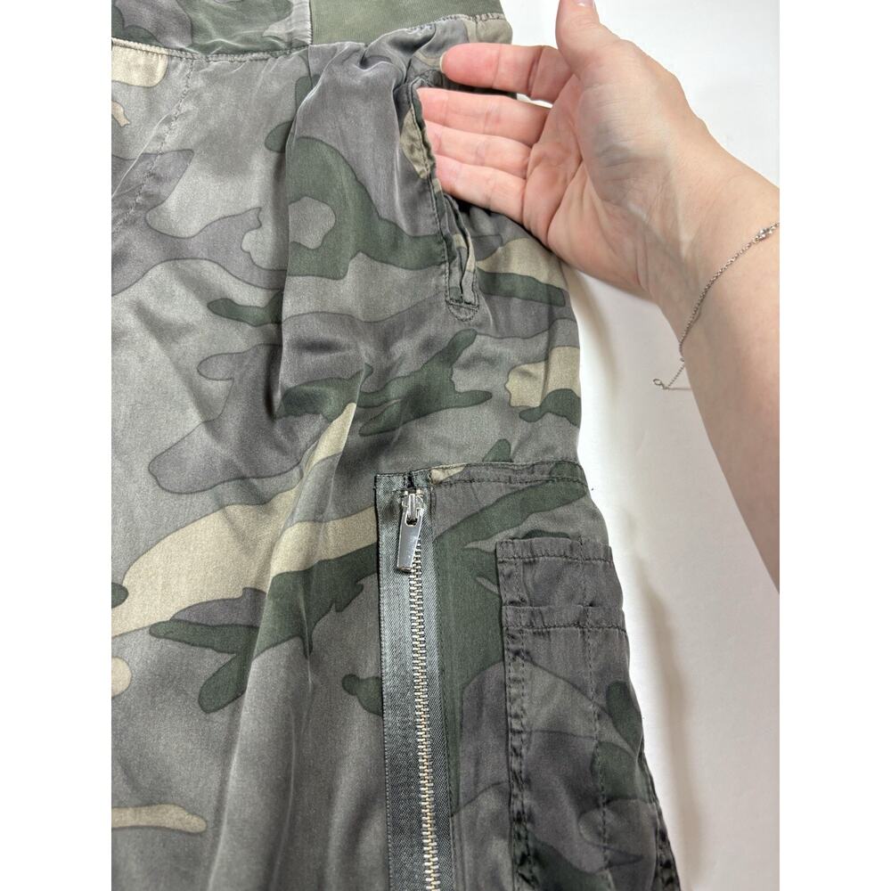 ATM Cargo Joggers Green Camo Small Silk Drawstring Waist Pockets - Picture 7 of 14